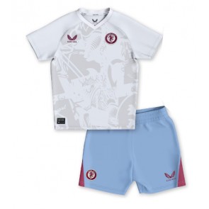 Aston Villa Koszulka Wyjazdowych Dziecięca 2023-24 Krótki Rękaw (+ Krótkie spodenki)